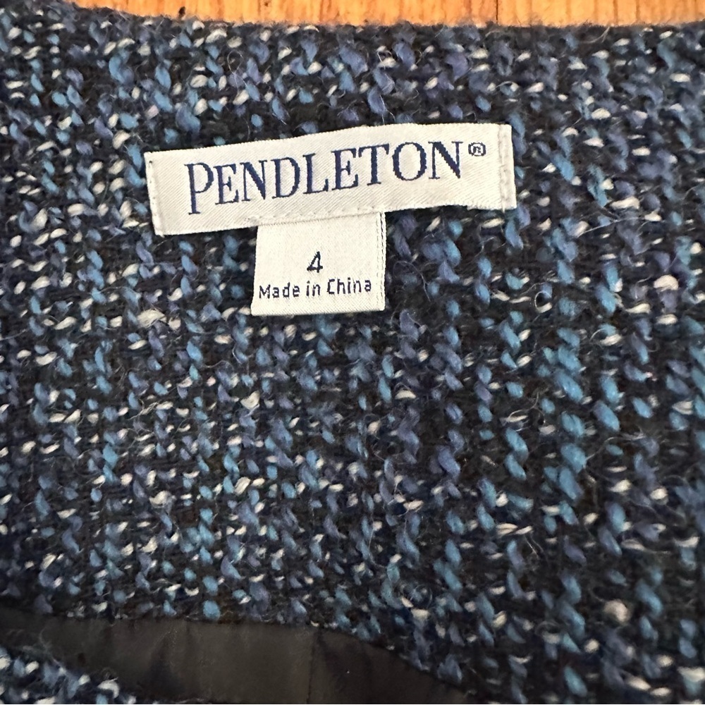 pendleton  women Vest In Excellent Condition Size 4 Small Blue - Picture 11 of 12